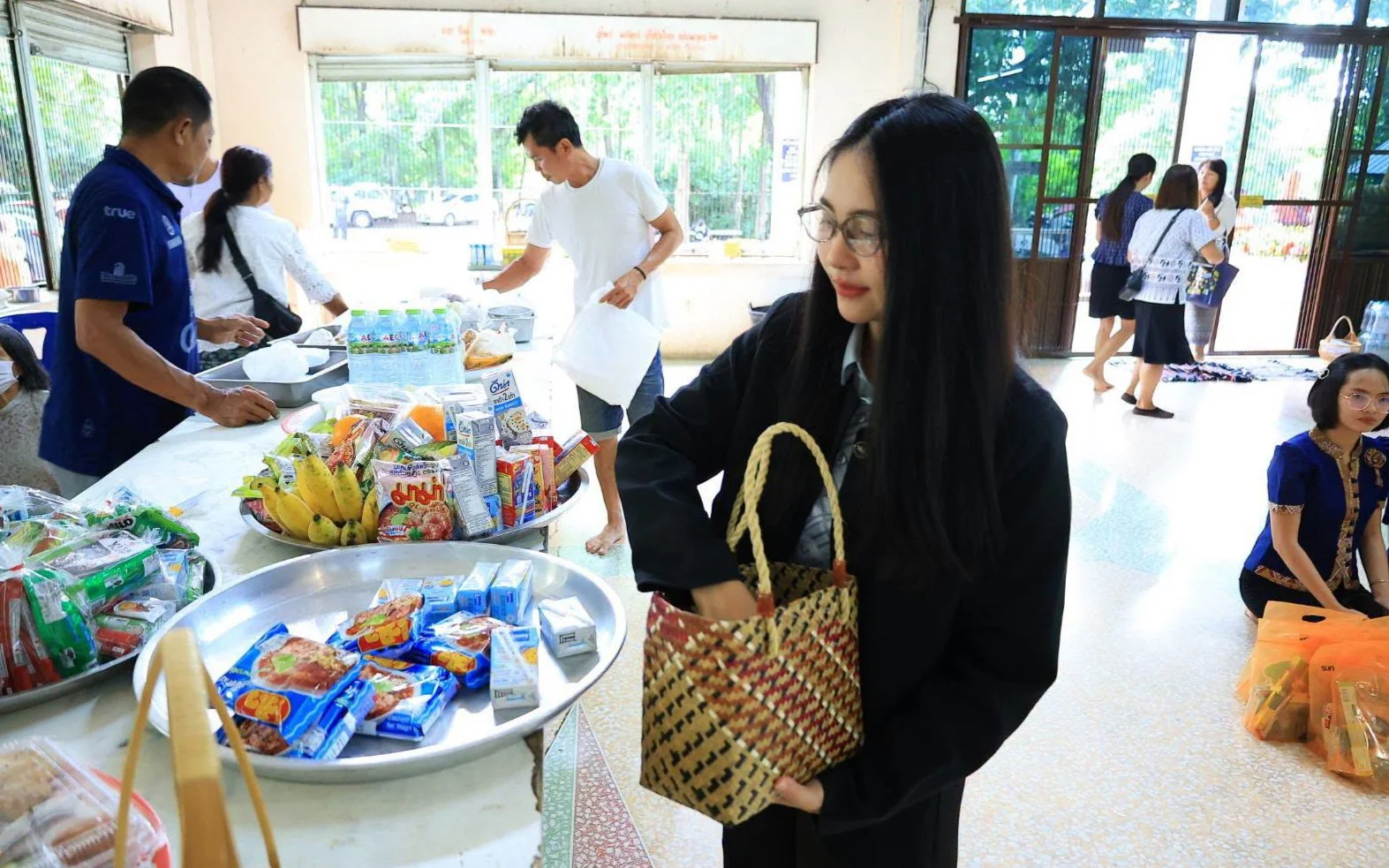 เข้าร่วมพิธีการจัดกิจกรรมโครงการเข้าวัดปฏิบัติธรรมวันธรรมสวนะครอบครัวหิ้วตะกร้าศรัทธาอิ่มบุญ อุดหนุนชุมชน ประจำปีงบประมาณ พ.ศ.2569